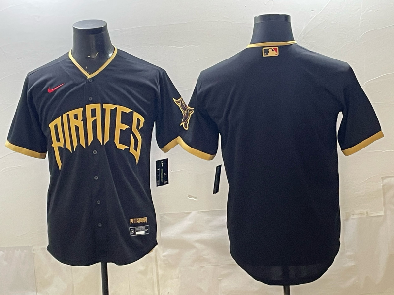 Men Pittsburgh Pirates blank black MLB Jersey 04190202->pittsburgh pirates->MLB Jersey